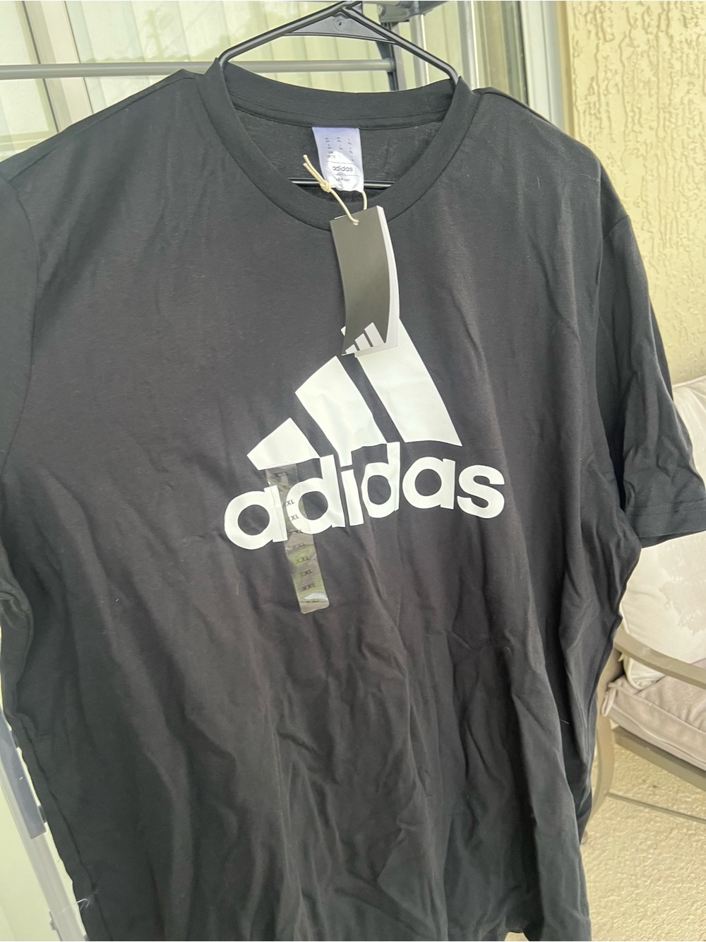 adidas Black Short-Sleeve Logo Tee